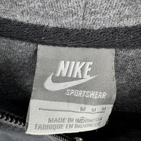 Vintage y2k Nike full zip sweatshirt hoodie black womens medium M sporty - Picture 7 of 8